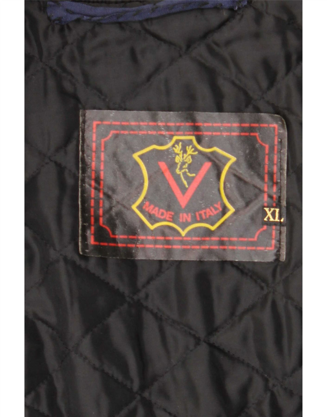 Chaqueta de cuero vintage para hombre Reino Unido 42 XL Negro