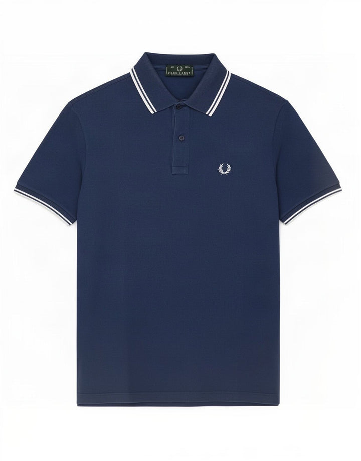 Polo Fred Perry Hombre Algodón Azul Marino Medio