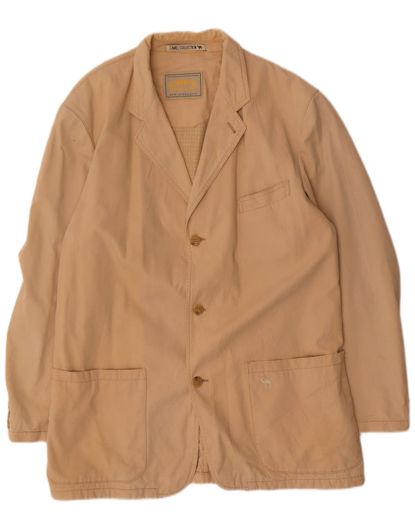Camel Active Chaqueta tipo blazer de 3 botones para hombre IT 54 XL Algodón beige