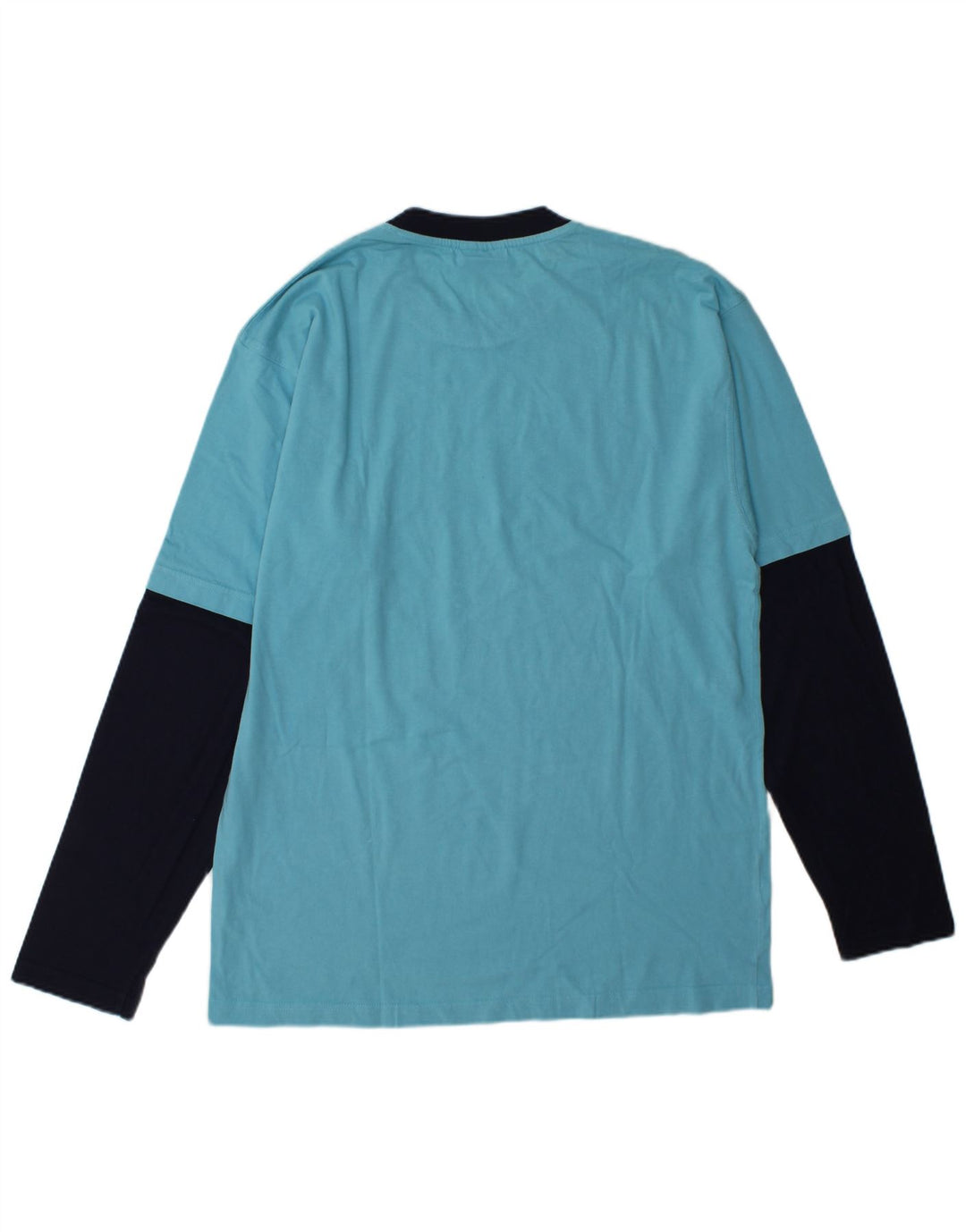 Fila Hombre Graphic Top Manga Larga Grande Azul Colorblock