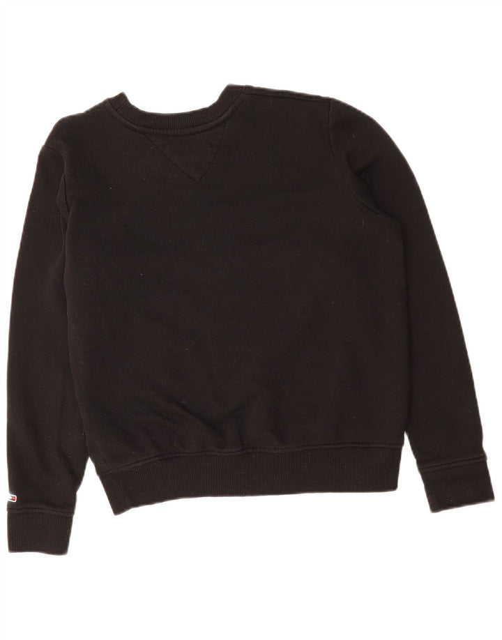 TOMMY HILFIGER Sudadera extragrande para mujer UK 10 Small Black