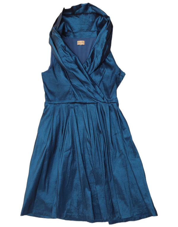 Lindy bop Womens Sleeveless A-Line Dress UK 18 XL Blue Polyester