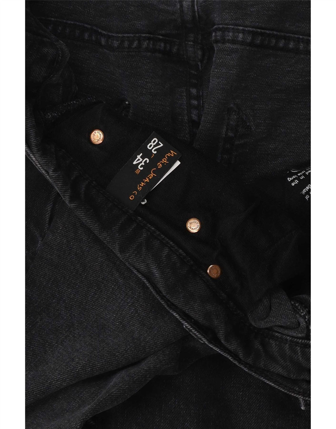 Vaqueros ajustados para hombre Nudie W34 L28 Algodón negro