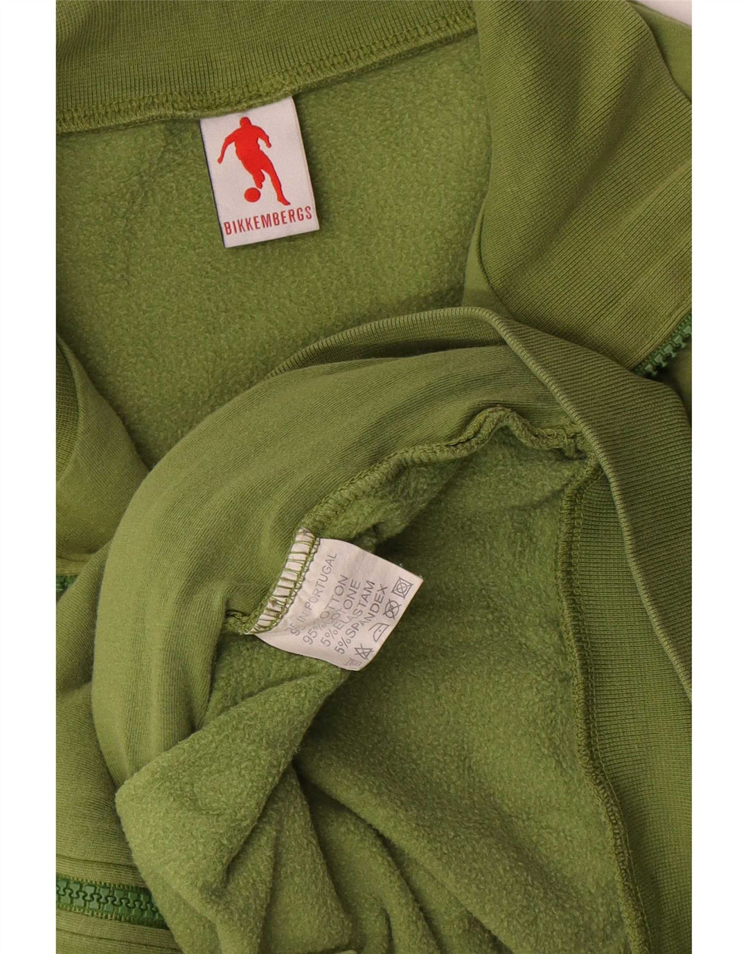 Bikkembergs Chaqueta superior de chándal con gráfico de algodón verde medio para hombre