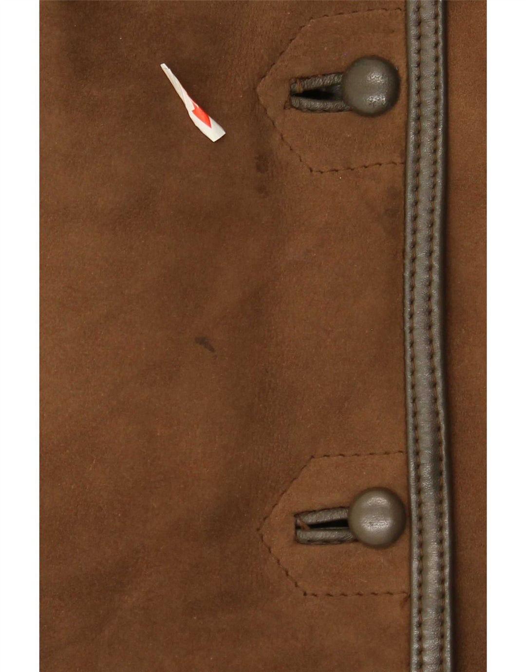 Abrigo de piel de oveja vintage para mujer IT 44 Marrón medio