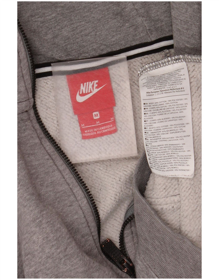 Nike - Sudadera con capucha y cremallera para hombre, algodón gris medio