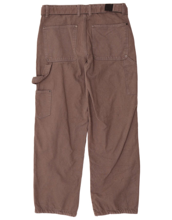 Zara Pantalón cargo recto para hombre EU 42 Large W32 L31 Algodón gris
