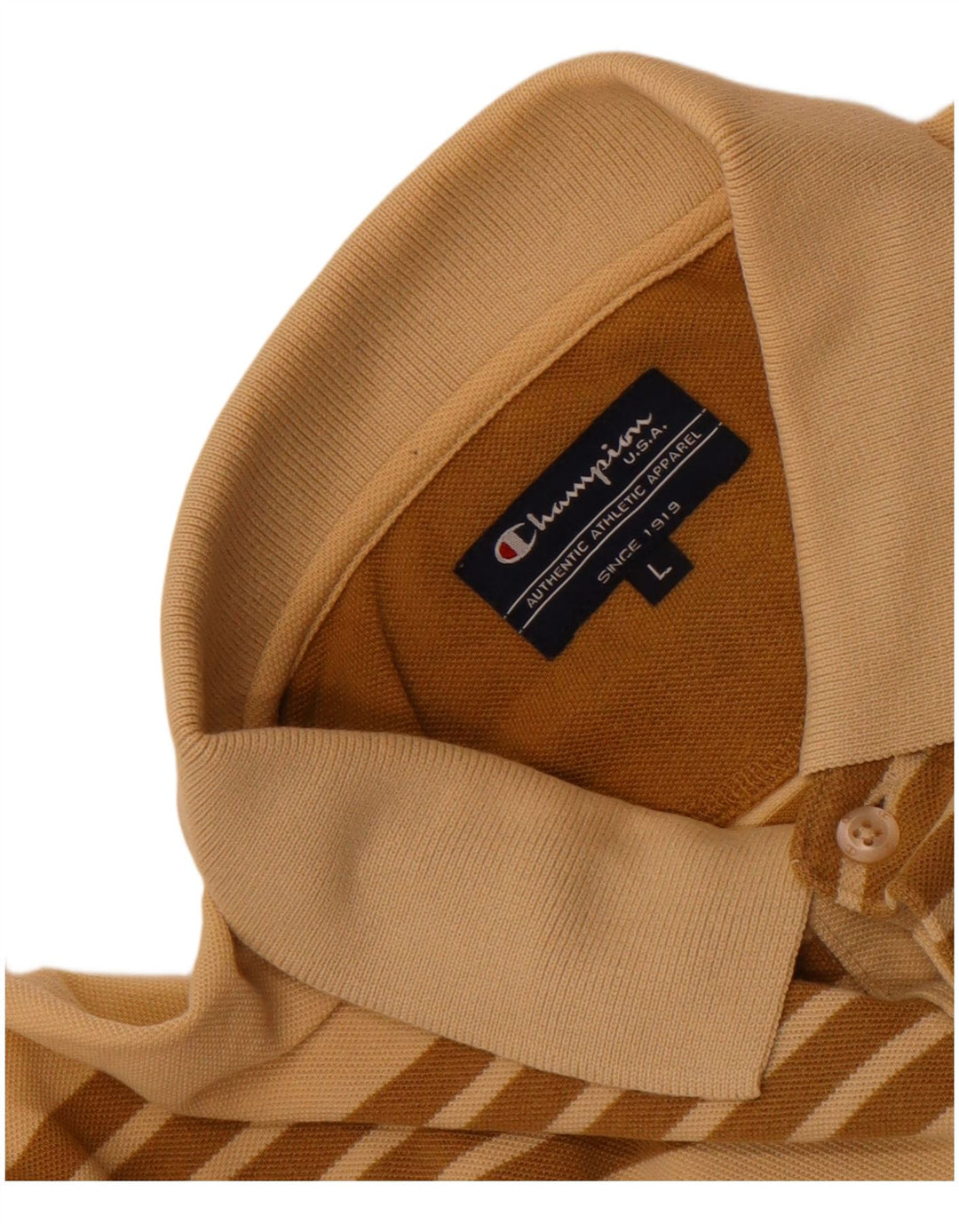 Champion Polo Para Hombre Grande Beige A Rayas