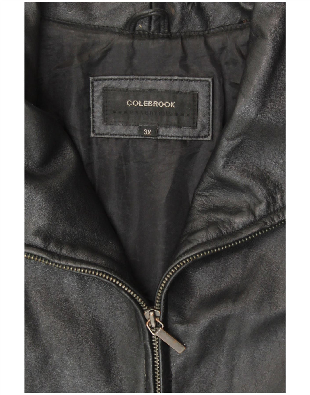 Colebrook Chaqueta de cuero para mujer UK 22 3XL Cuero negro