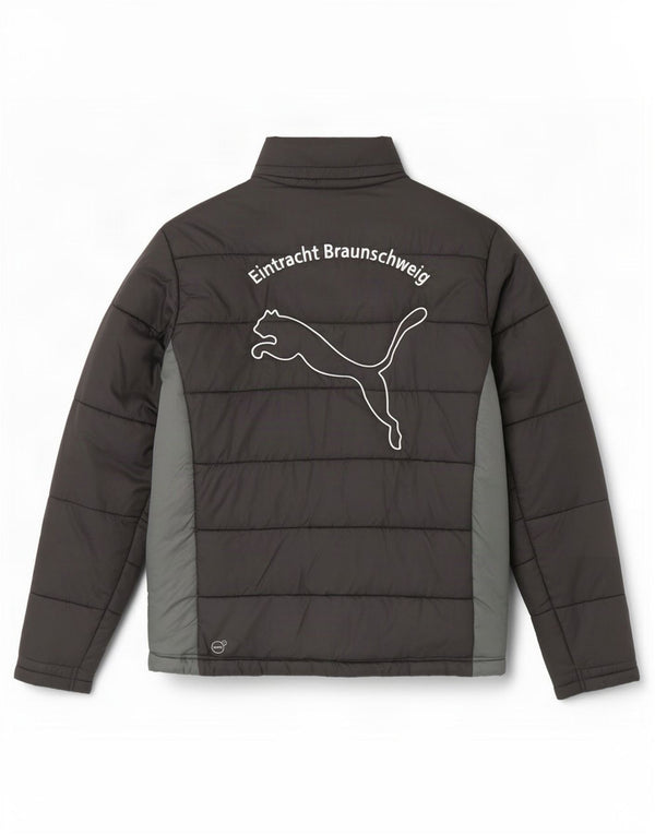 Puma Eintracht Braunschweig - Chaqueta acolchada con capucha para hombre, talla 38, color negro