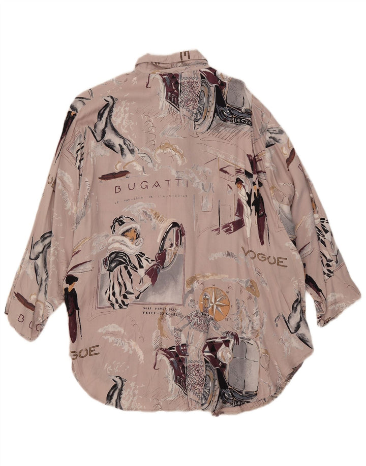 C&A Blusa camisera extragrande con gráfico de Clock House para mujer, talla S, color beige
