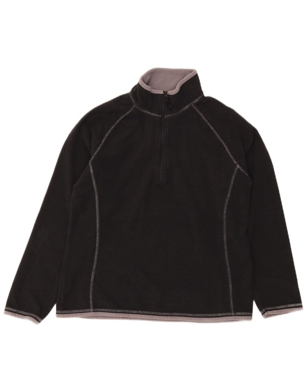 Jersey de forro polar con cuello y cremallera para mujer Mountain Warehouse UK 44 Grande Negro