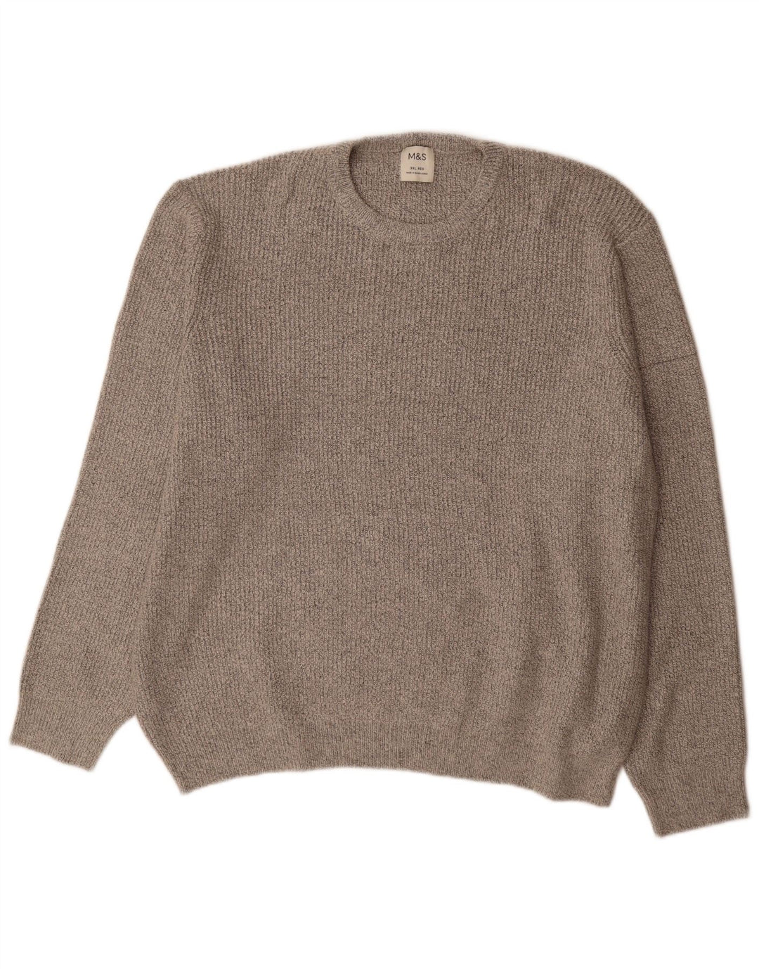Marks & Spencer - Jersey de cuello redondo para hombre, talla 3XL, poliamida gris