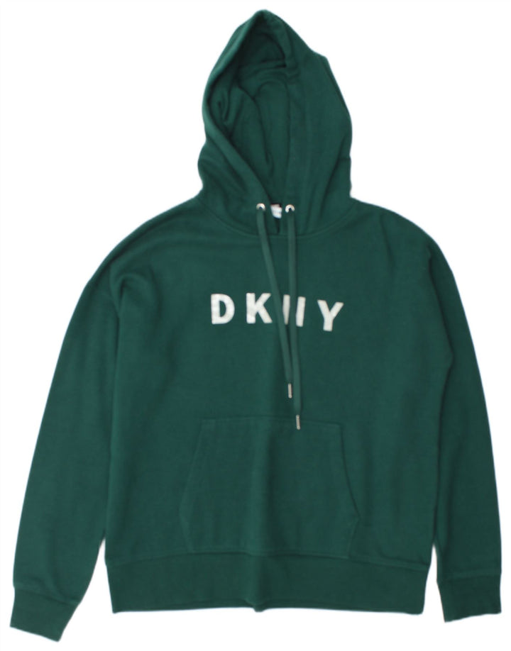 Dkny Hombre Sudadera Con Capucha Gráfica Jersey De Algodón Verde Medio