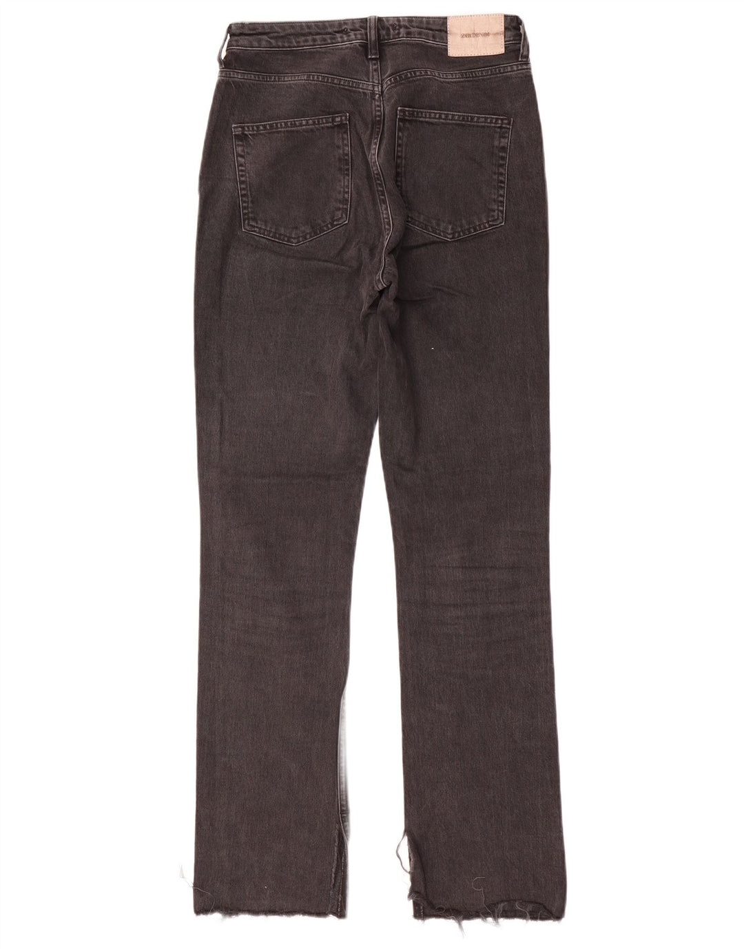 Zara Vaqueros rectos para mujer EU 38 Small W28 L32 Gris