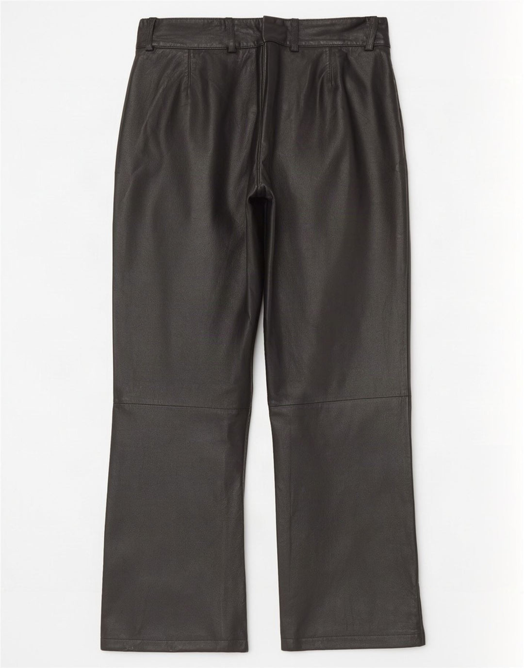 K.K.Berlin Pantalones rectos de cuero para mujer EU 40 Medium W32 L29 Negro