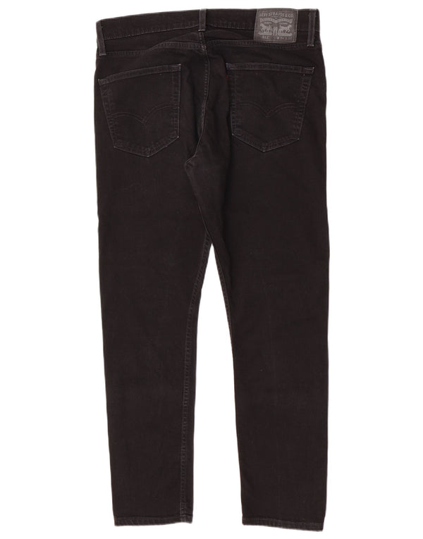 Levi's Hombre 512 Slim Tapered Jeans W34 L30 Algodón Negro