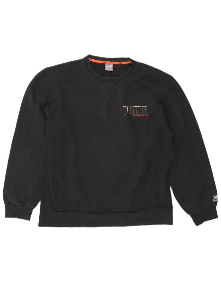 Puma Sudadera Gráfica para Hombre Jersey Grande De Algodón Negro