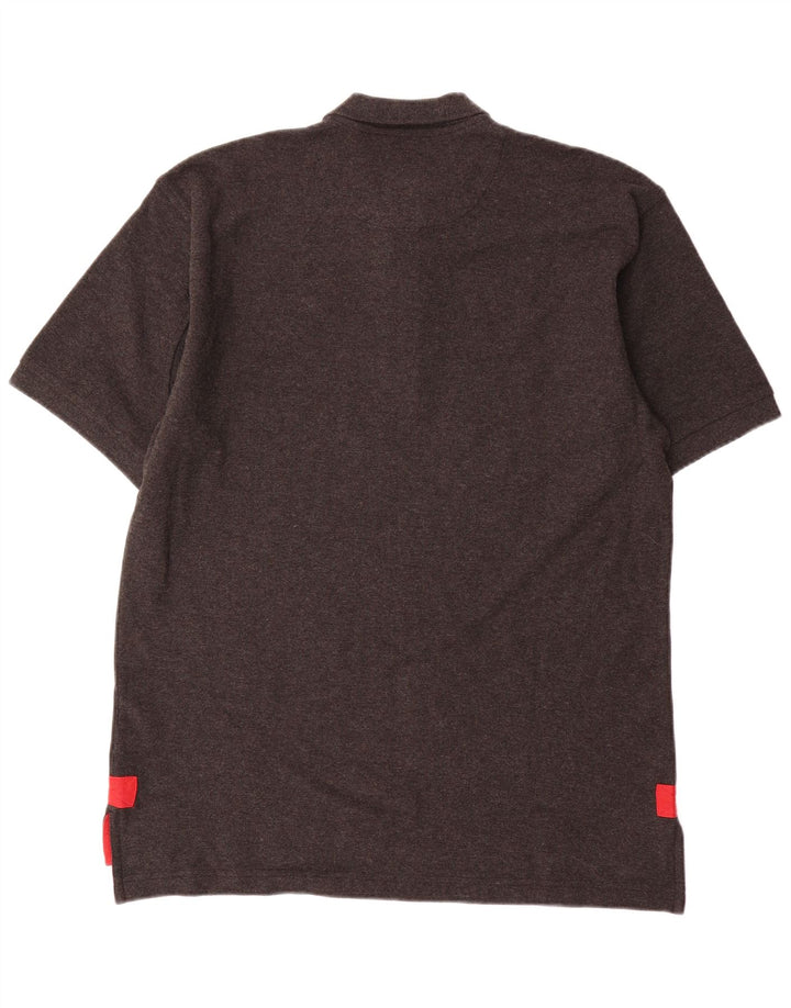 Polo Orvis Hombre De Algodón Moteado Gris Medio