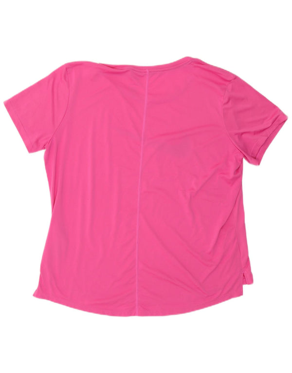 Nike Mujer Dri Fit Graphic Camiseta Top UK 40 Grande Poliéster Rosa