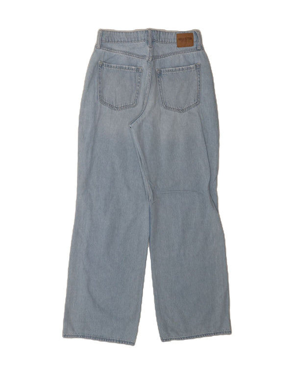HOLLISTER Womens Baggy High Rise Straight Jeans US 4 Small W27 L30 Blue