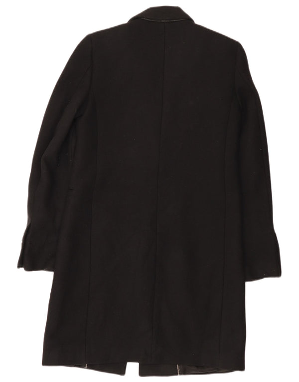 Zara Mujer Abrigo UK 6 XS Lana Negra