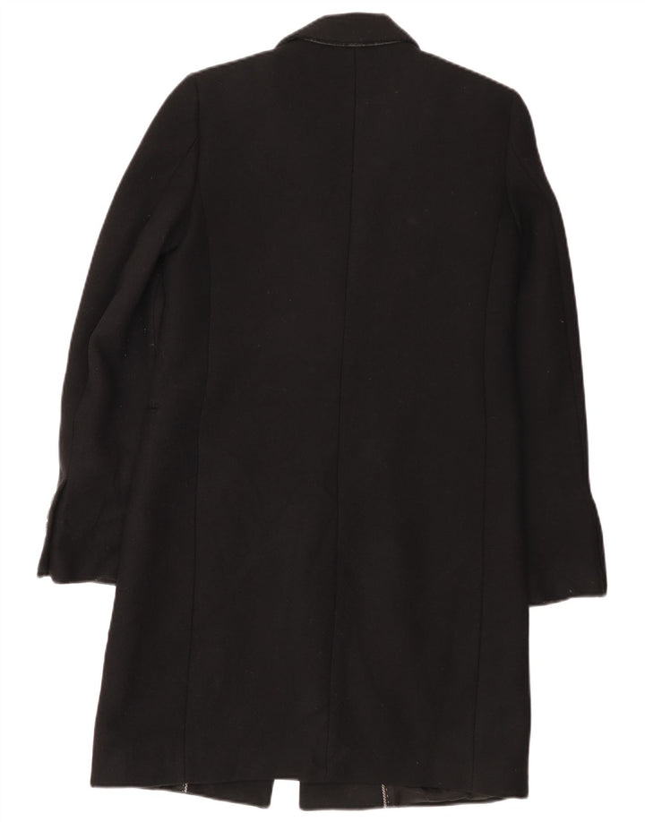 Zara Mujer Abrigo UK 6 XS Lana Negra