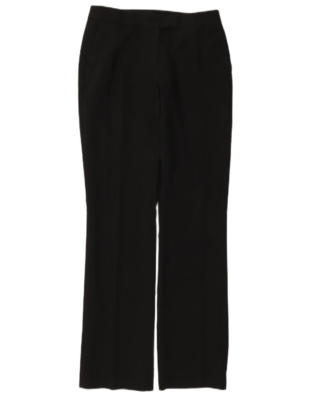 ZARA Mujer Pantalón Traje Bootcut Small W26 L32 Poliéster Negro