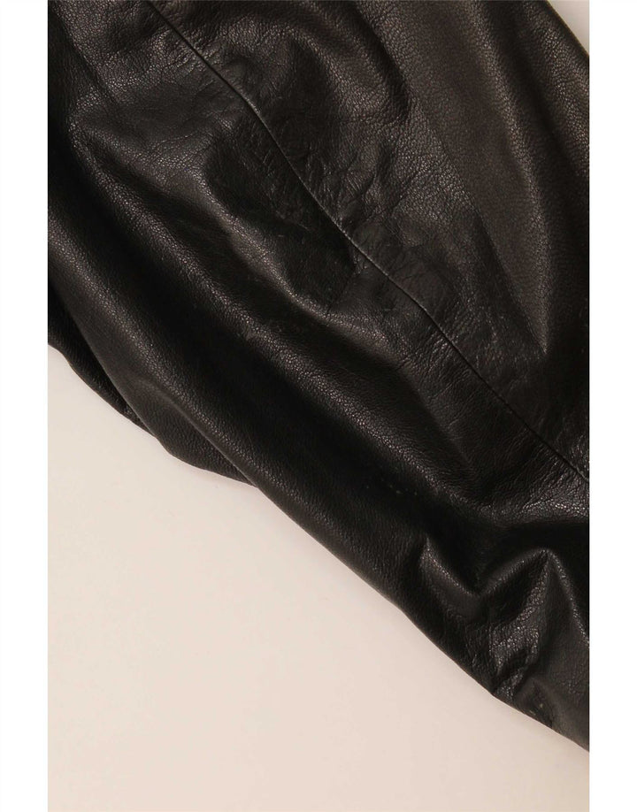 Vintage hombres chaqueta de cuero Reino Unido 40 grande negro