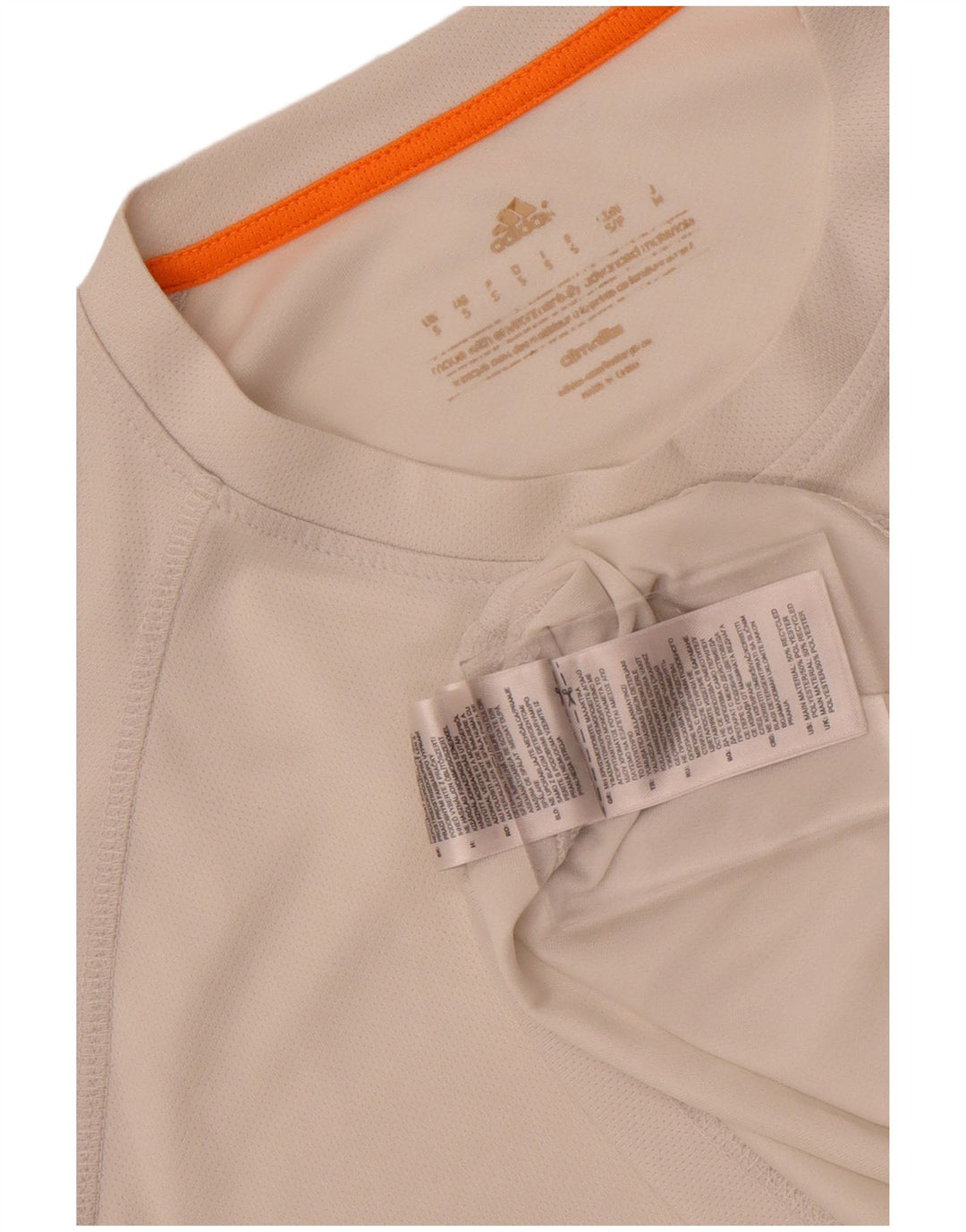 Adidas Mens Climalite Camiseta Top Pequeño Blanco Poliéster