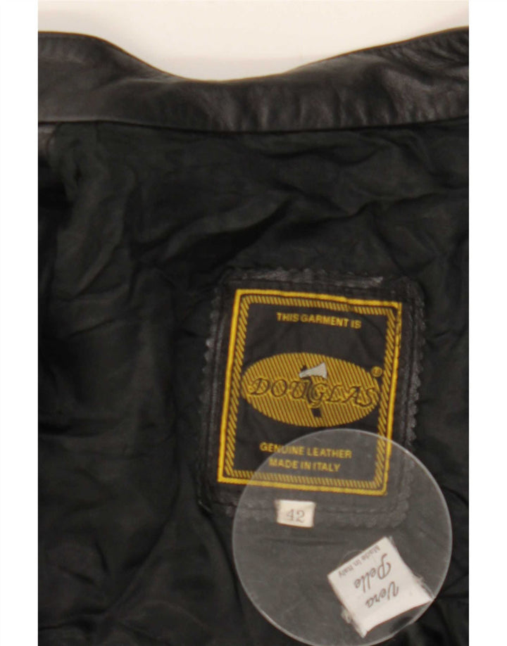 Douglas Chaqueta de cuero para mujer IT 42 Medium Black
