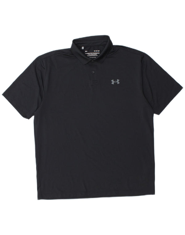 UNDER ARMOUR Polo para hombre Grande Poliéster negro