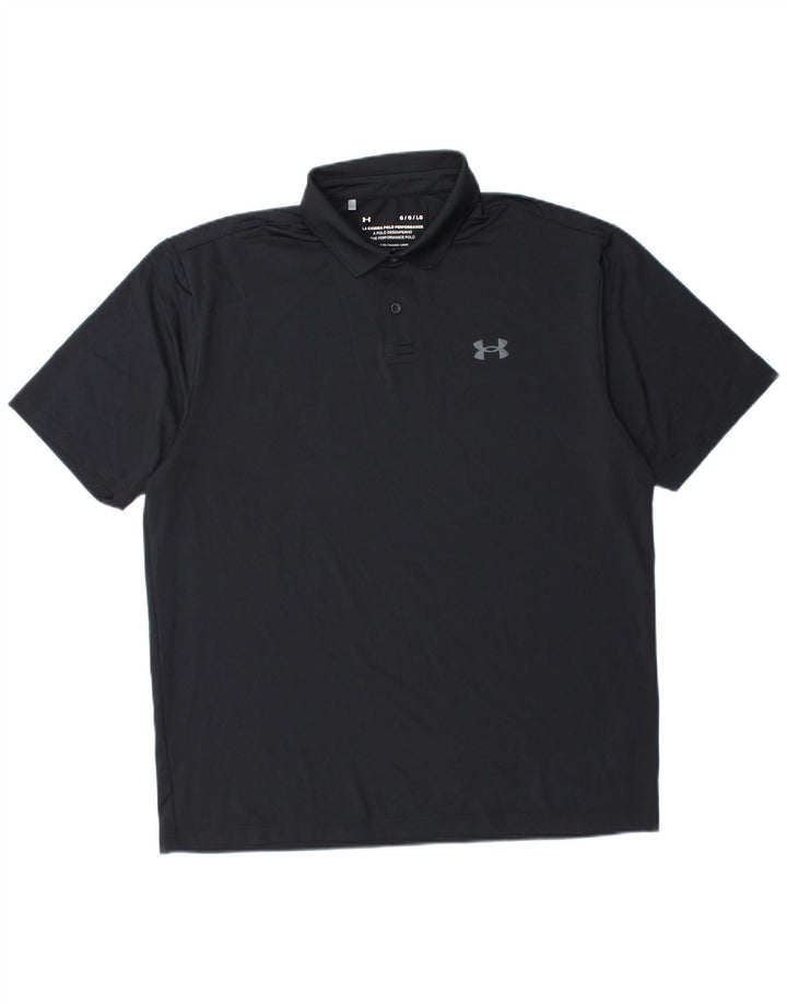 UNDER ARMOUR Polo para hombre Grande Poliéster negro