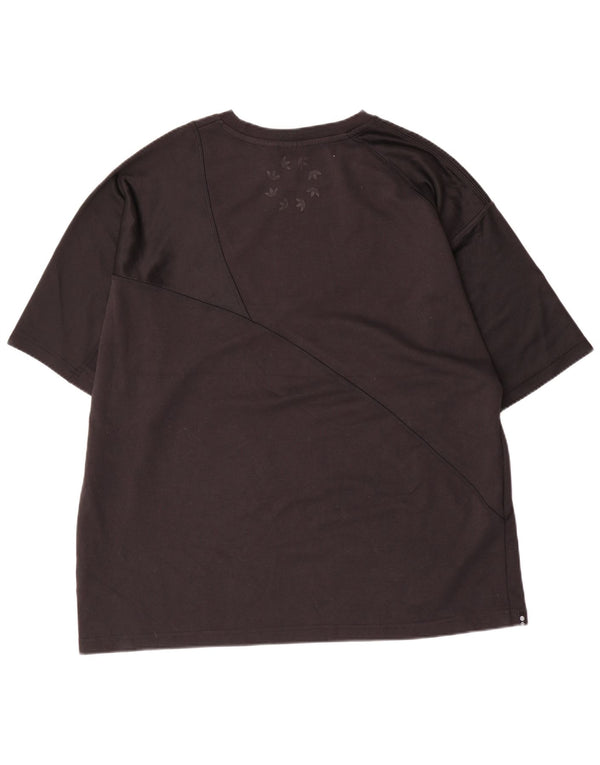 Adidas - Camiseta gráfica para hombre, talla grande, poliéster negro