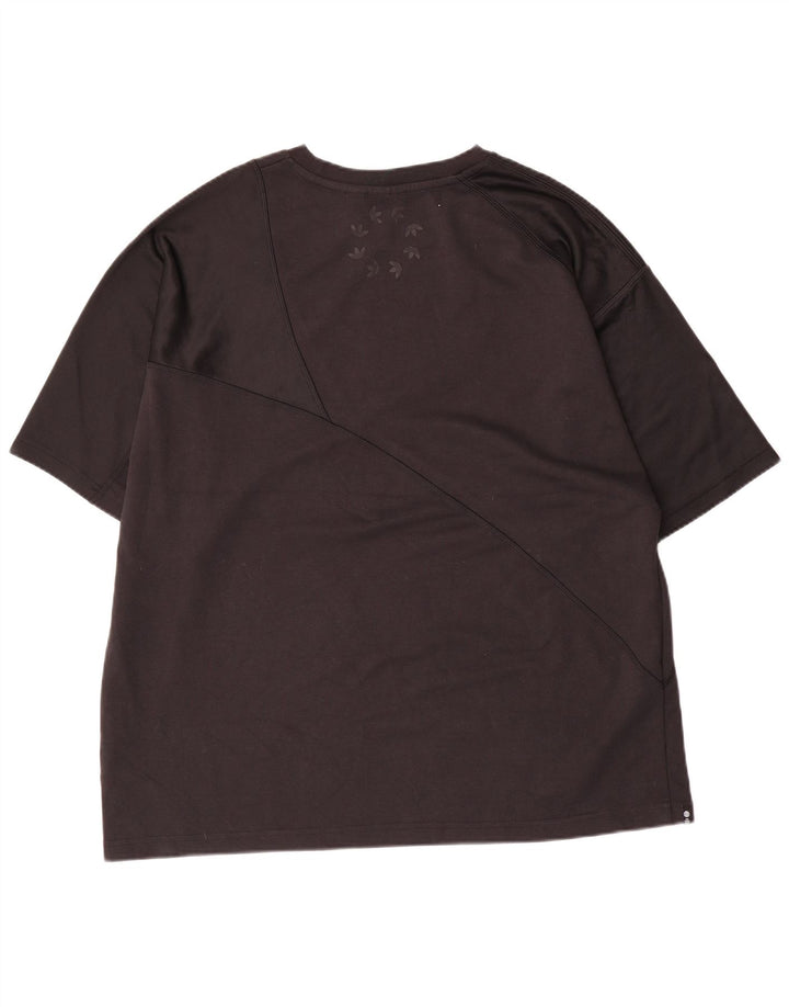 Adidas - Camiseta gráfica para hombre, talla grande, poliéster negro
