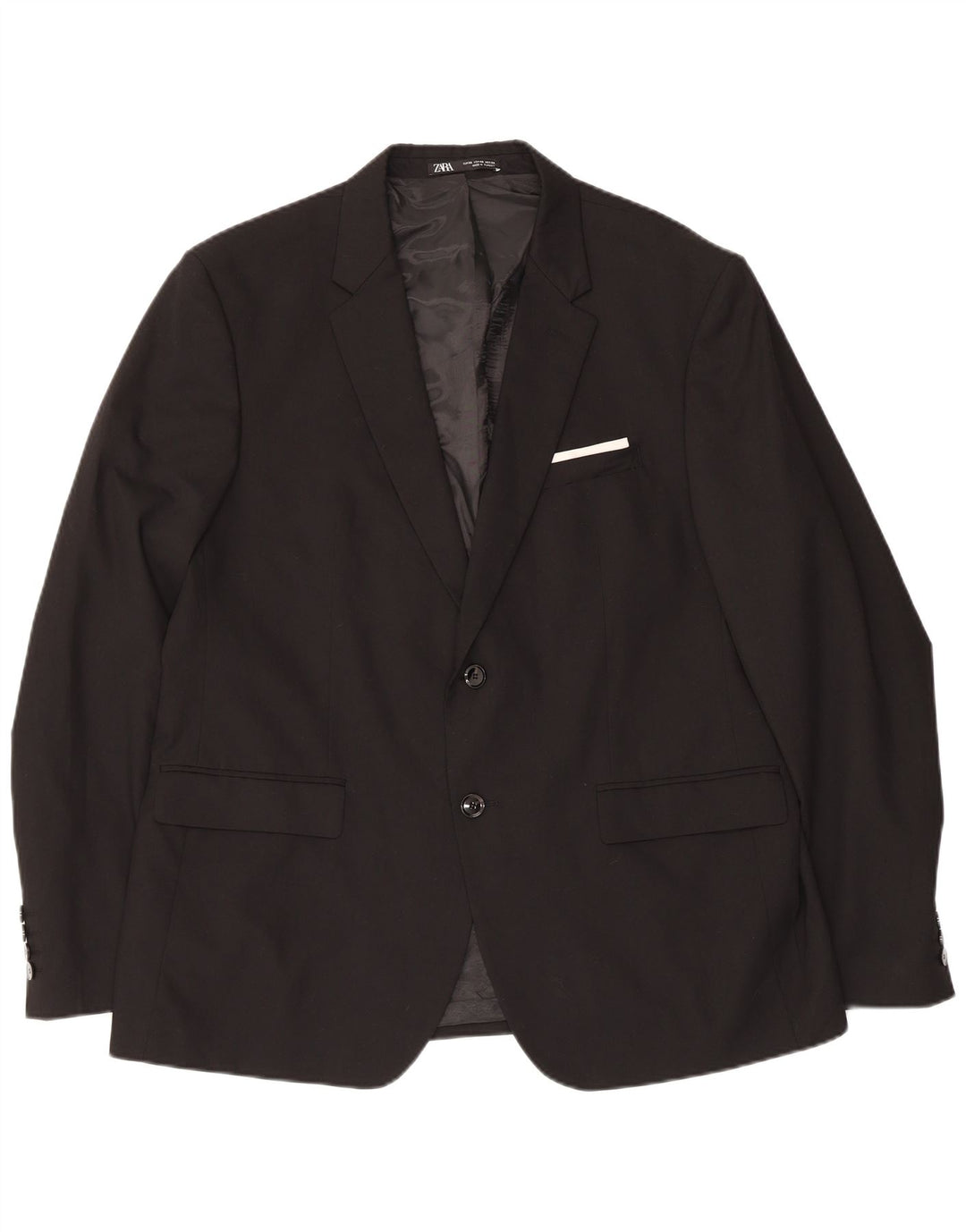 Zara Chaqueta Blazer De 2 Botones Para Hombre EU 56 XL Poliéster Negro