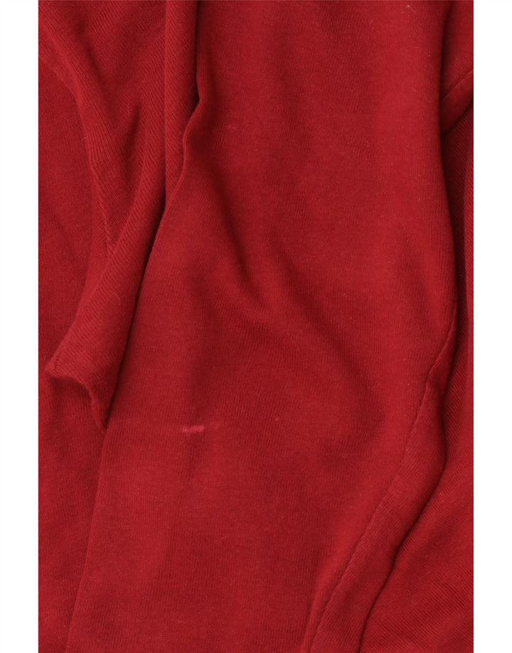 LEE Top Mujer Manga Larga UK 46 Grande Algodón Rojo