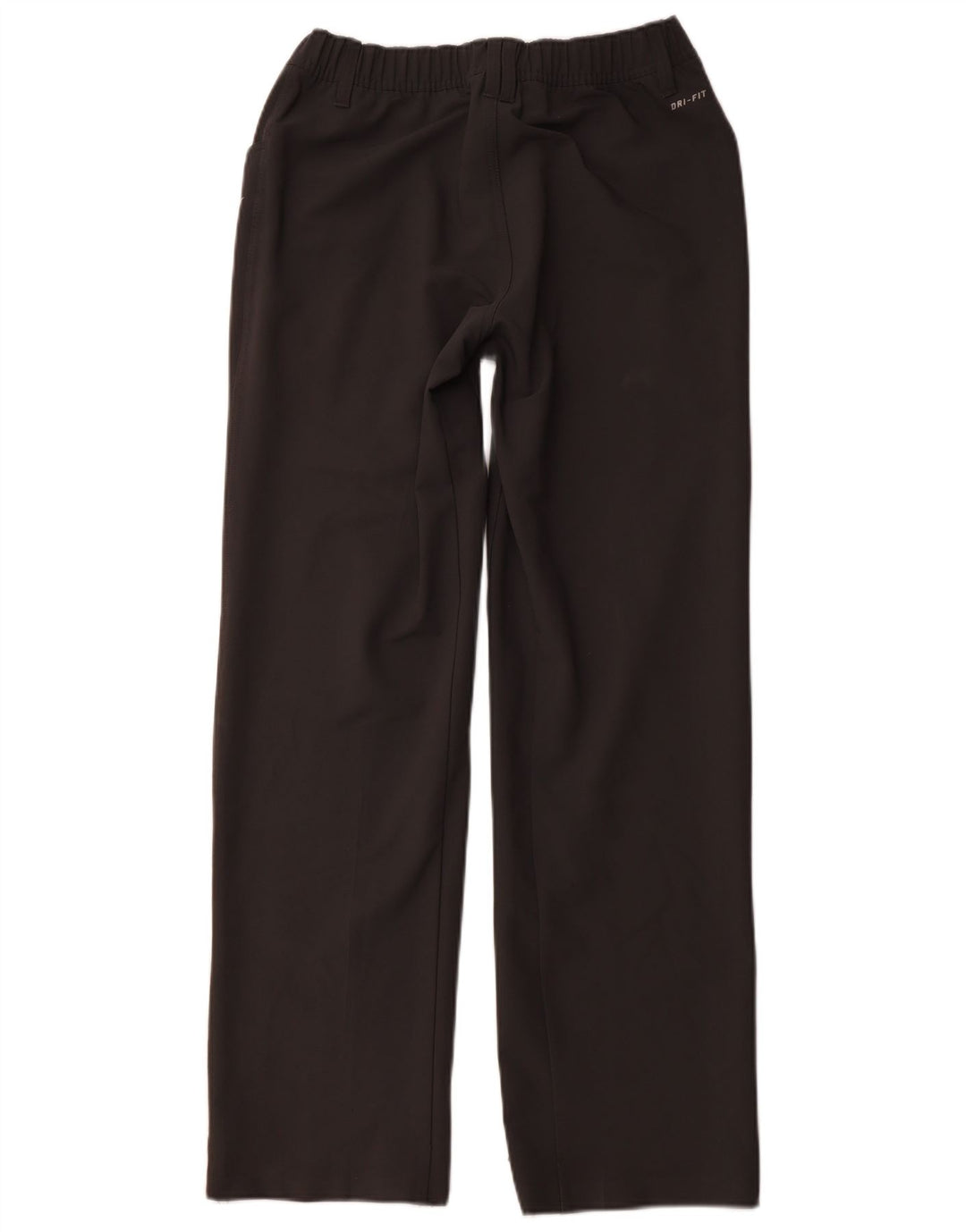 NIKE Pantalones casuales rectos Dri Fit para hombre pequeños W27 L31 poliéster gris