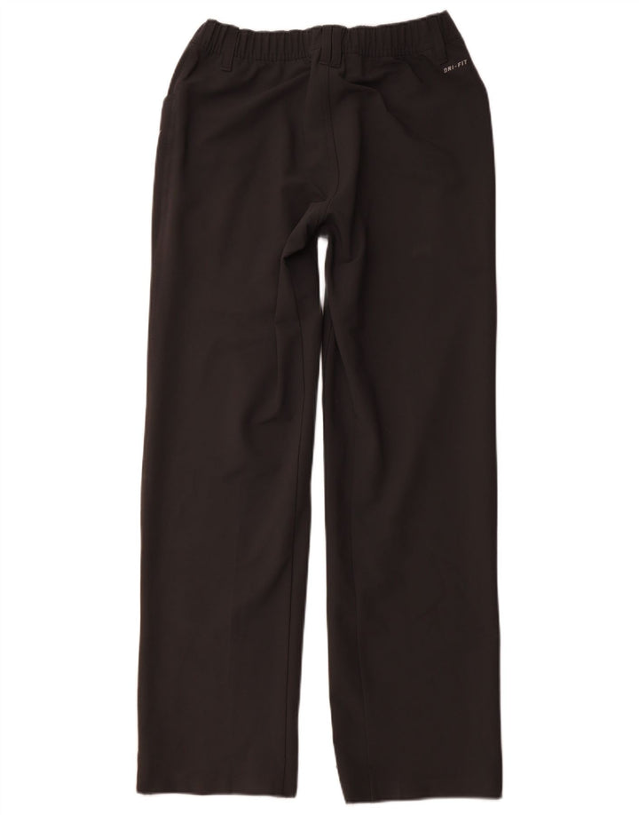 NIKE Pantalones casuales rectos Dri Fit para hombre pequeños W27 L31 poliéster gris