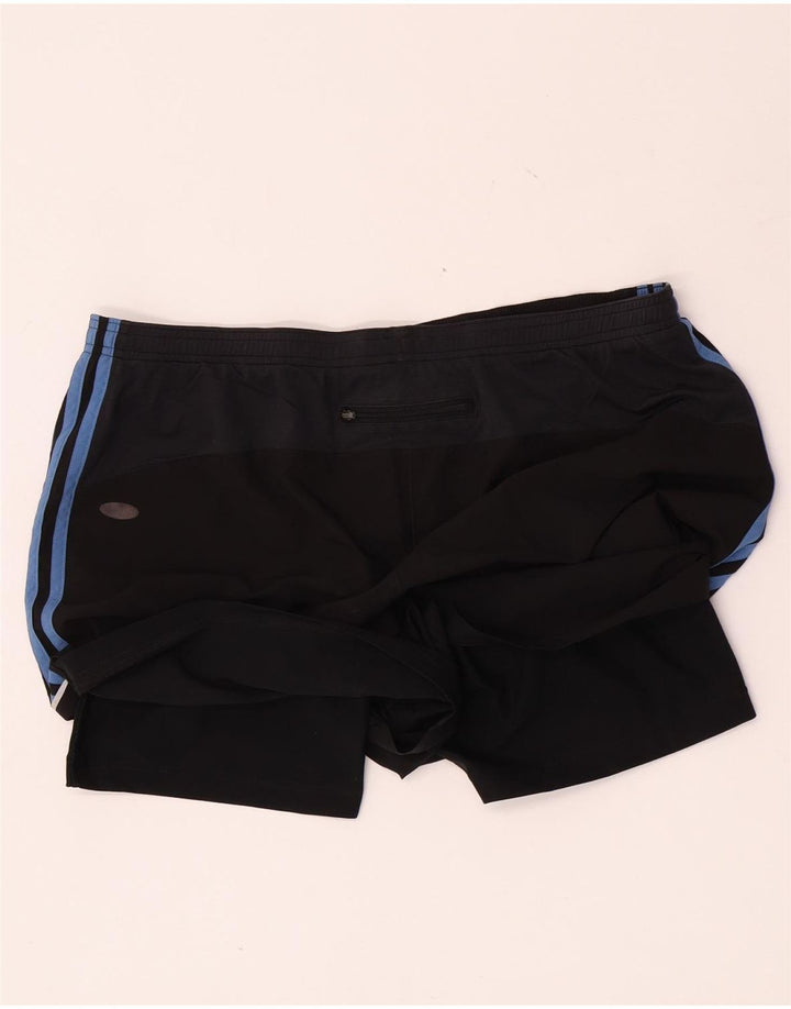 Adidas - Pantalones cortos deportivos para hombre, talla grande, color negro, poliéster