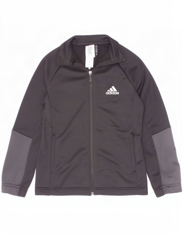 Adidas Chicos Aeroready Chándal Top Chaqueta 7-8 Años Negro Colorblock