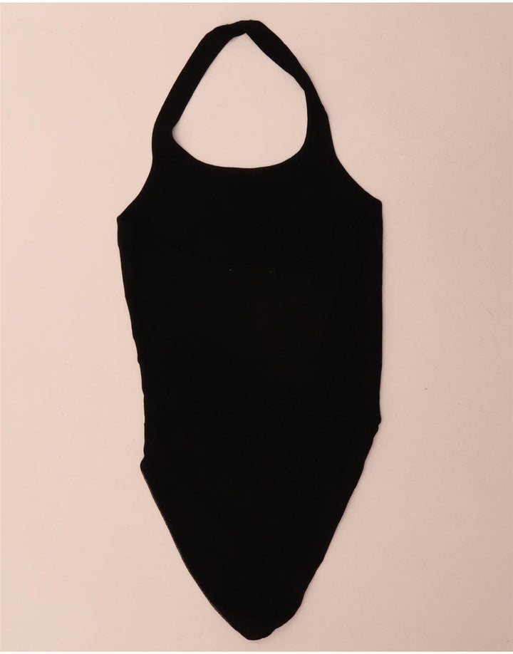 Zara Body Halter para Mujer UK 42 Medium Viscosa Negra