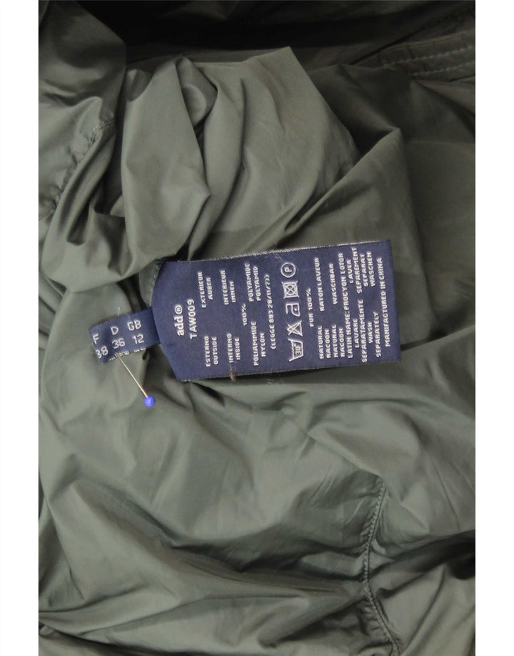 ADD Chaqueta acolchada para mujer UK 12 Medium Khaki Poliamida