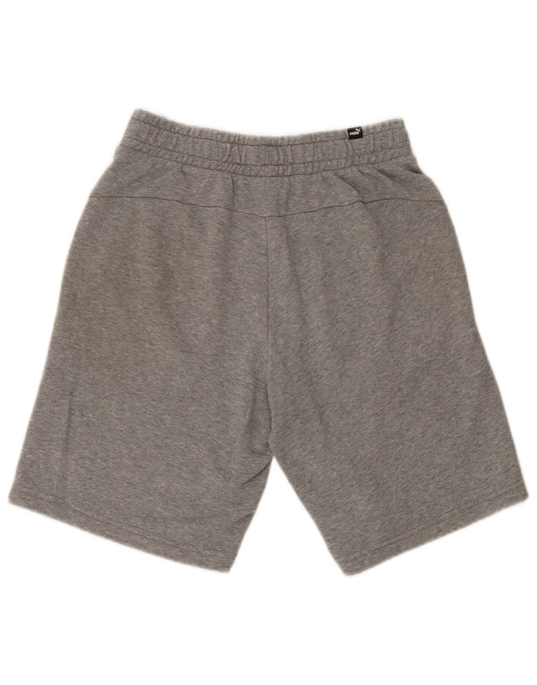 Puma Pantalones cortos deportivos gráficos para hombre de algodón moteado gris pequeño