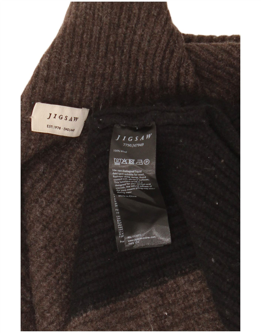 Jersey Poncho Mujer Jigsaw Talla Única Lana Color Block Gris