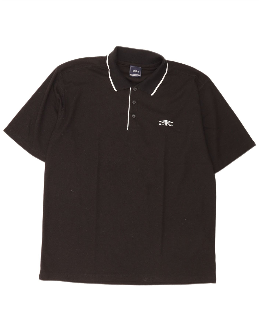 Polo Umbro Hombre Grande Poliéster Negro