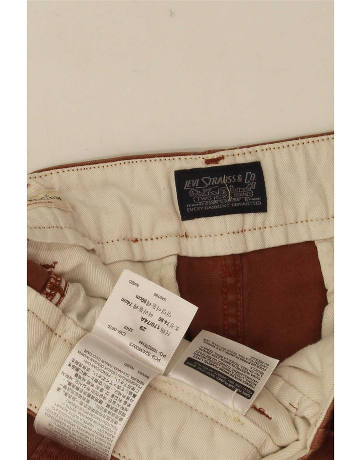 Pantalones cortos chinos Levi's para hombre W29 Algodón marrón medio