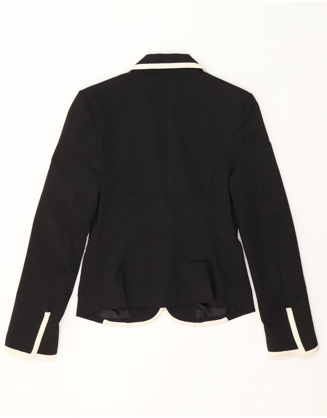 Zara Mujer Chaqueta Blazer De 2 Botones UK 40 Small Poliéster Color Block Negro