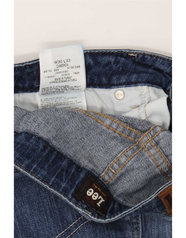 Vaqueros Lee Cameron Rectos para Hombre W30 L29 Algodón Azul