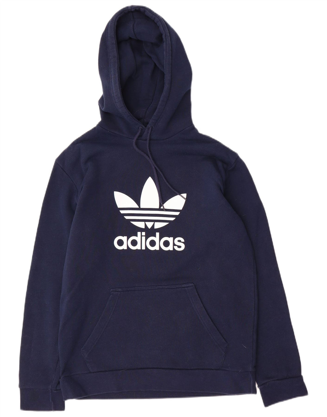 Adidas Hombre Sudadera Con Capucha Gráfica Jersey Medio Azul Marino Algodón